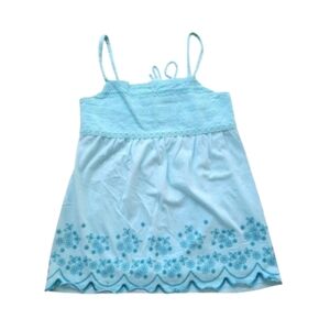 Nwot Justice Blue Lace Embroidered Camisole Size 10 Girls